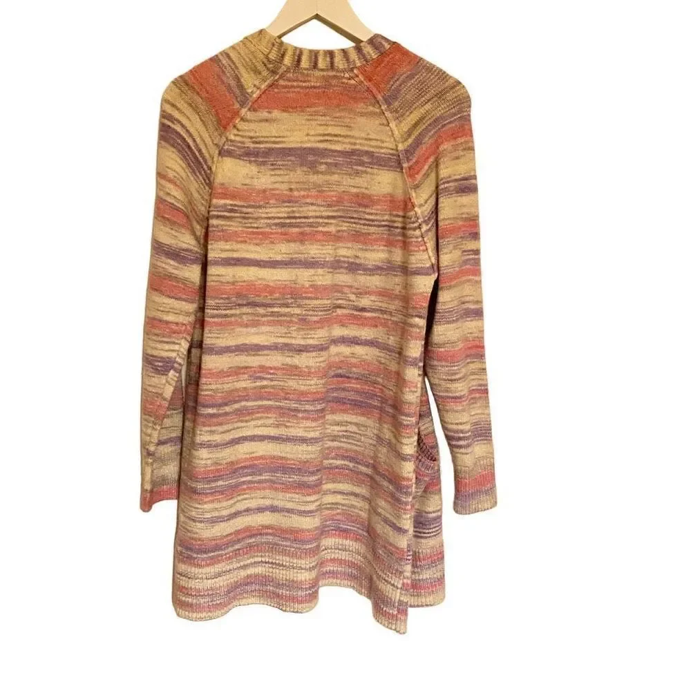 Lucky Brand medium space dye color cardigan pockets